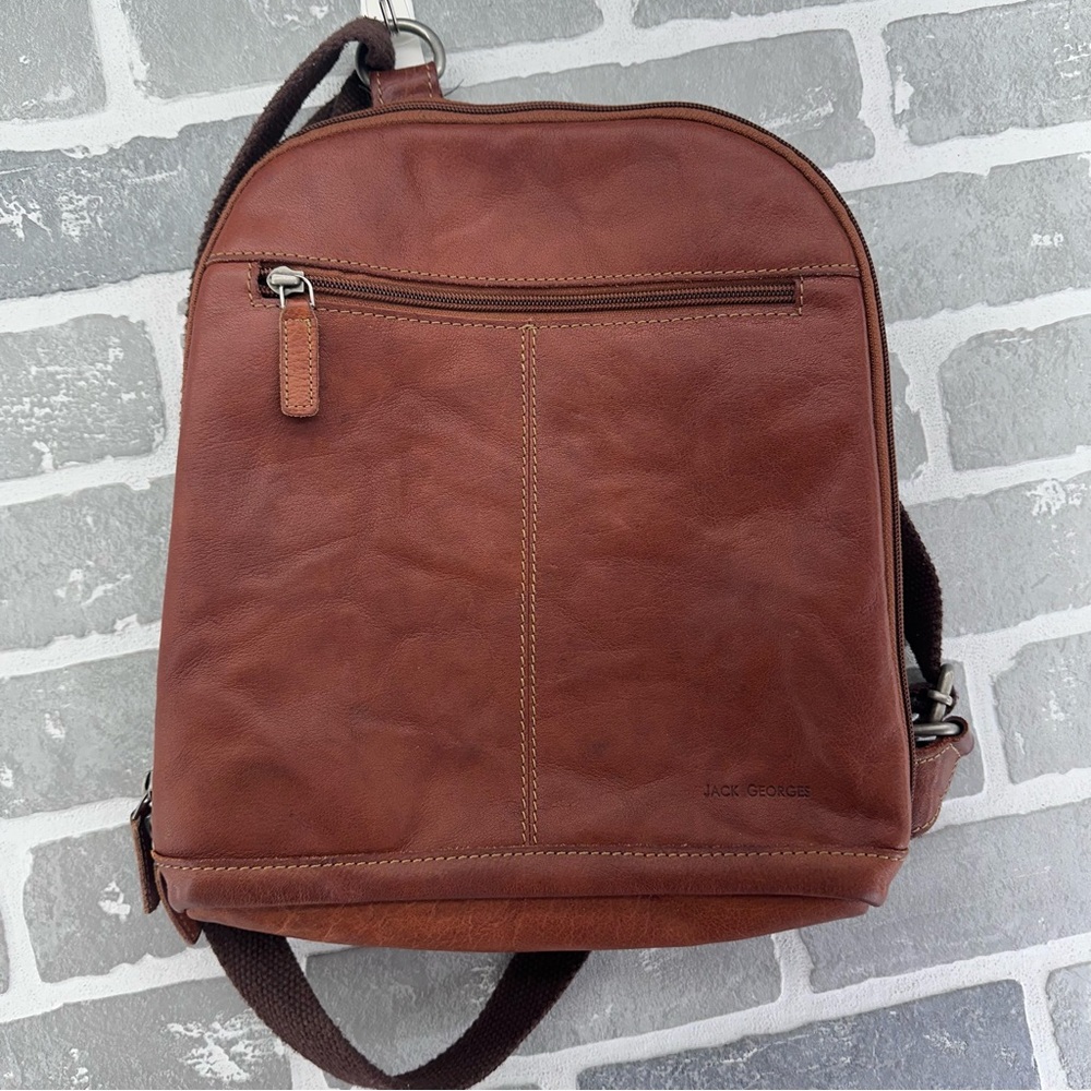 Jack George Voyager Small backpack‎ hand-stain buffalo brown leather